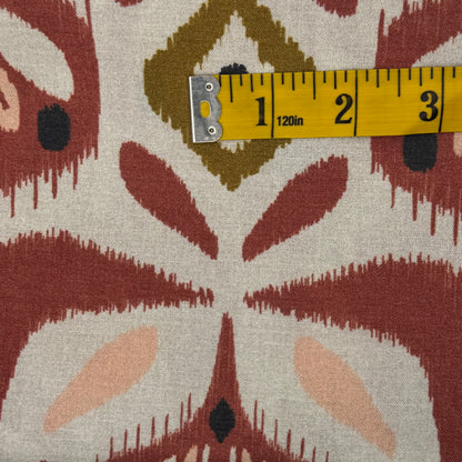Rust Abstract Floral Cotton: 2 yds