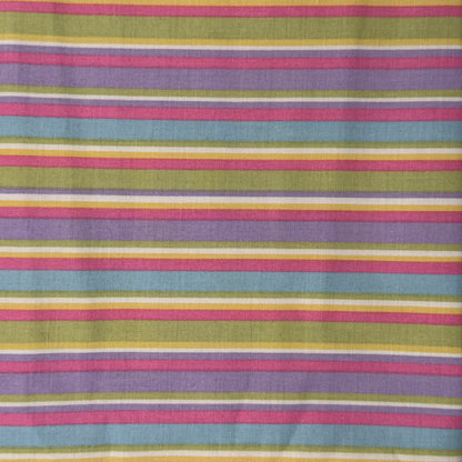 Multi Colored Striped Cotton: 1.5 yds