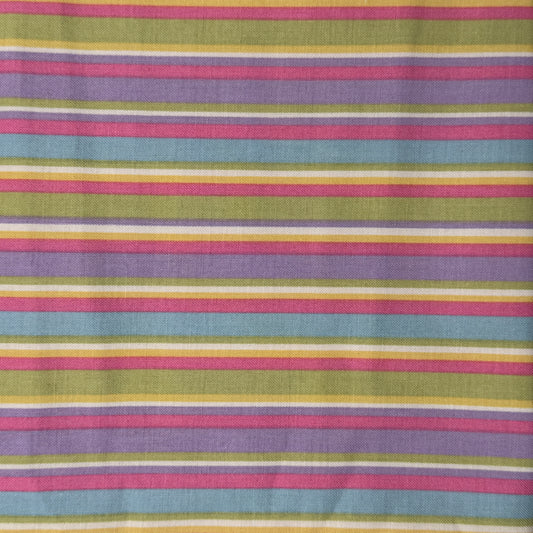 Multi Colored Striped Cotton: 1.5 yds