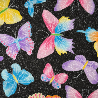 Glittery Butterflies Cotton Blend: 1.5 yds