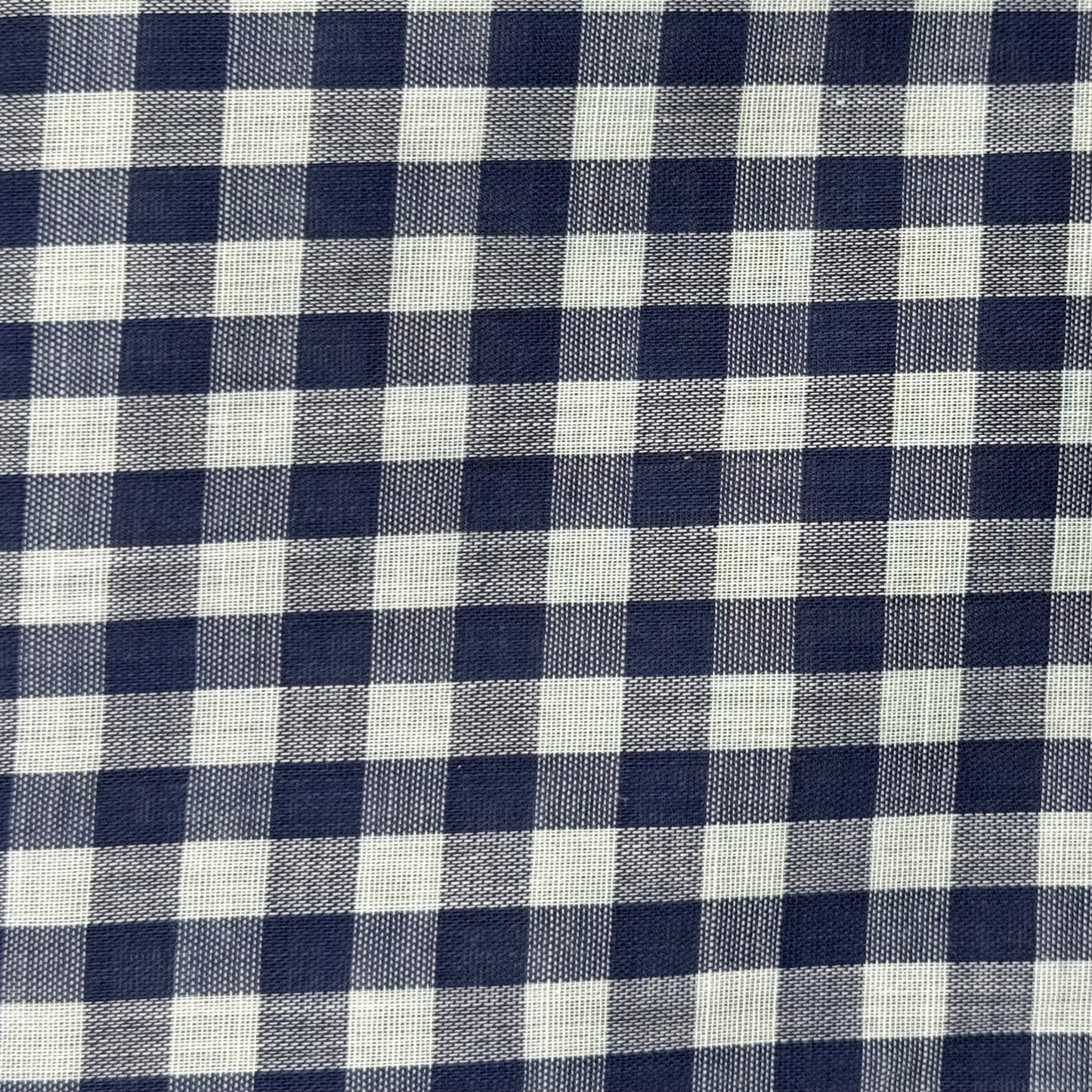Navy Blue and White Gingham: 3 yds