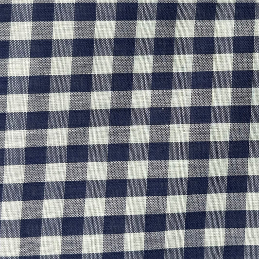 Navy Blue and White Gingham: 3 yds