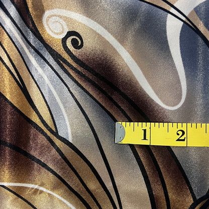 Swirls Poly Satin: 2 yds