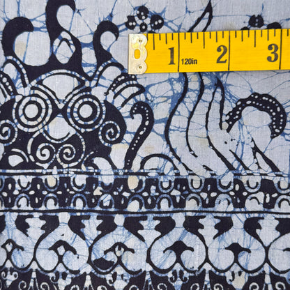 Two-Tone Blue Batik Cotton: 2 yds