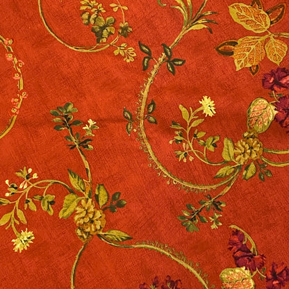 Red Floral Home Decor: 1.75 yds