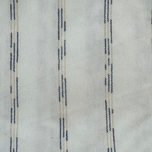 Blue & Cream Mini Stripe Stretch Poly Knit: 2 yds
