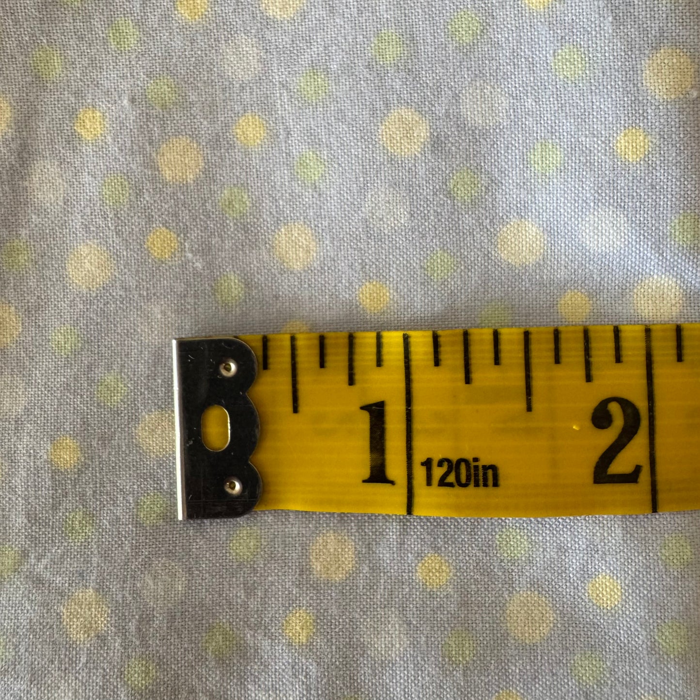 Faded Blue with Multi Color Dots Cotton: 1 yd