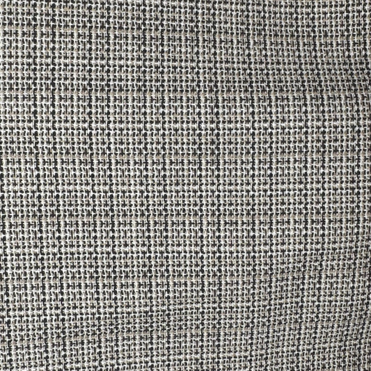 Black/Tan/White Texture Weave Cotton Blend Suiting: 4 yds