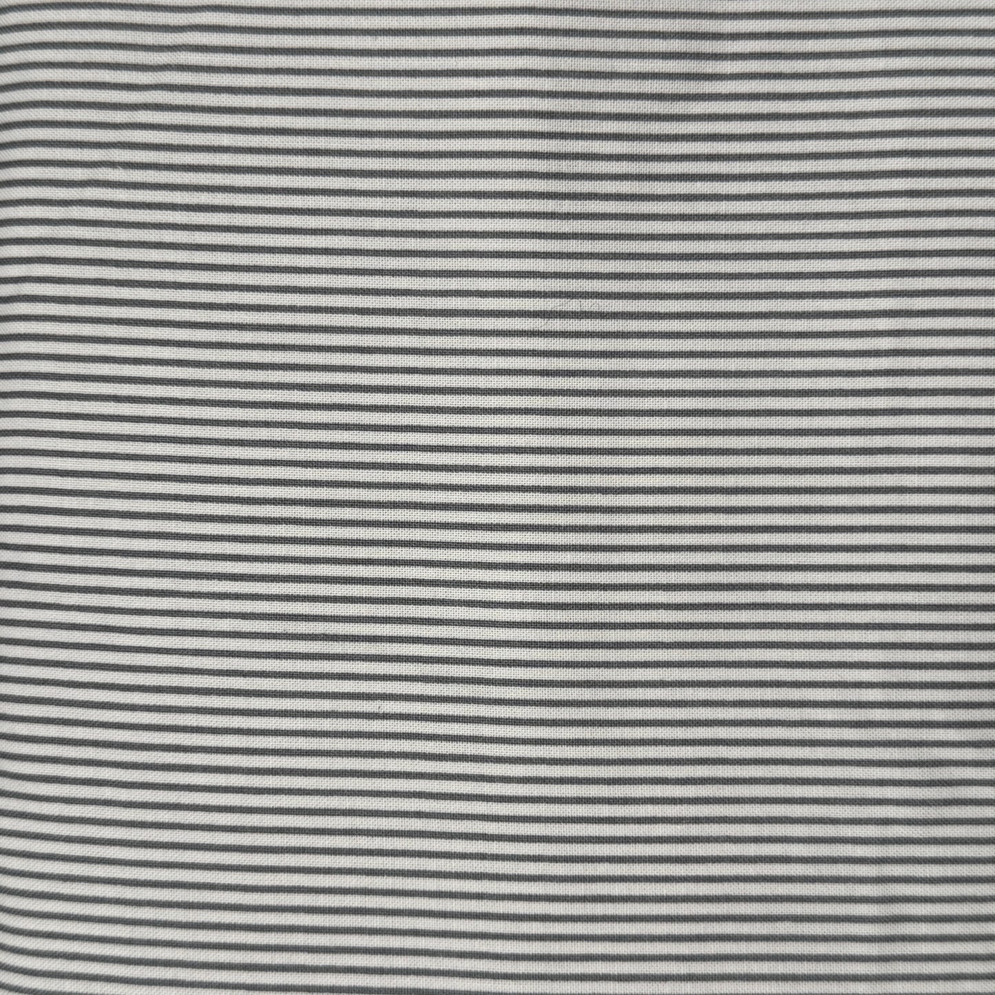 White With Grey Stripe Cotton Blend: 4 yds