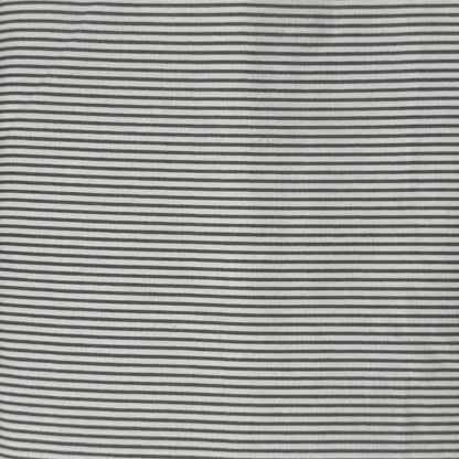 White With Grey Stripe Cotton Blend: 4 yds