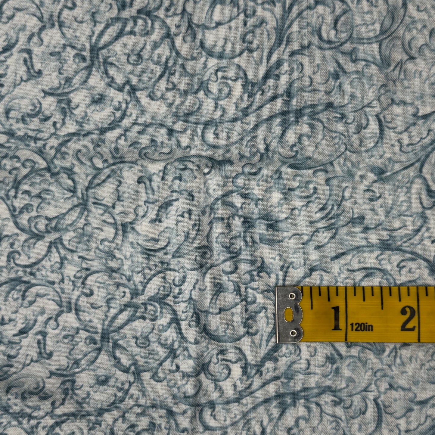 Blue Swirls Cotton Blend: 1 yd