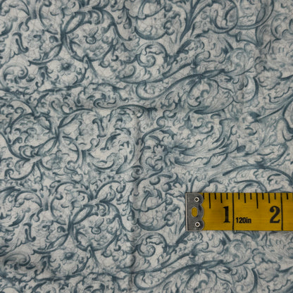 Blue Swirls Cotton Blend: 1 yd