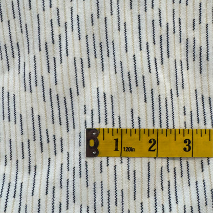 Blue & Cream Zigzag Stretch Poly Knit: 2.5 yds