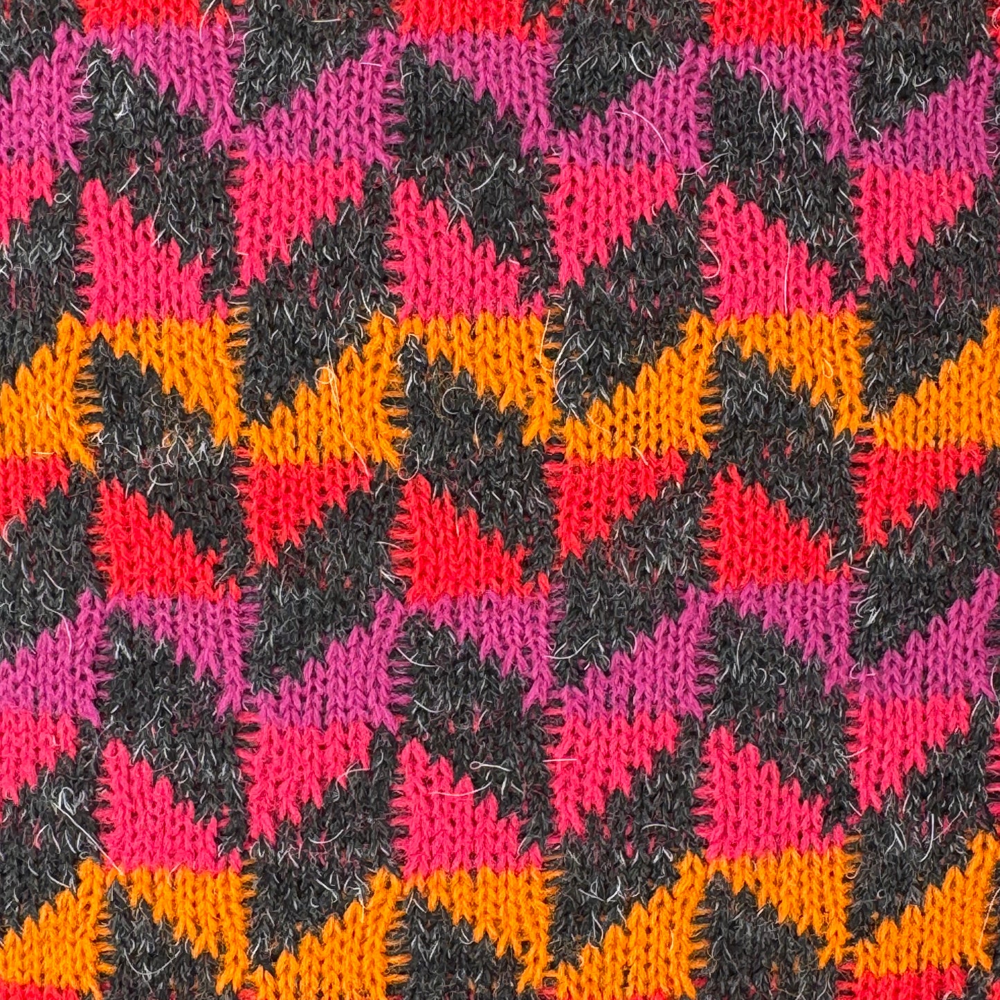 Orange, Red & Purple Triangle Woven Knit: 2 yds