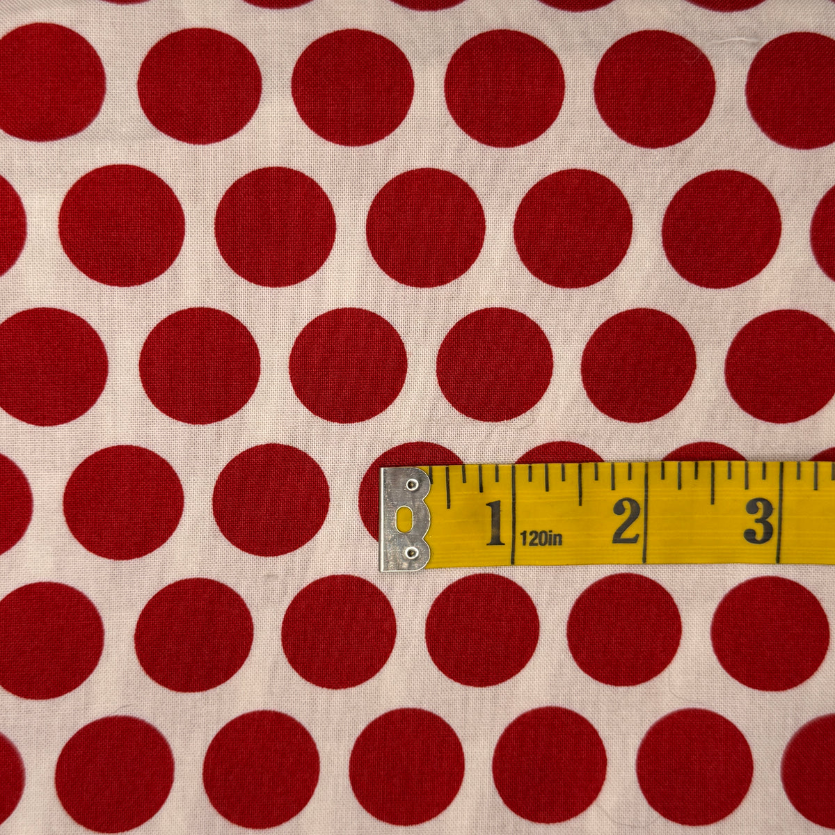 Red Dots Cotton: 1.5 yds