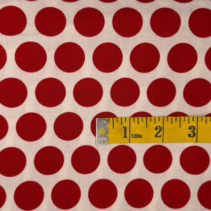 Red Dots Cotton: 1.5 yds