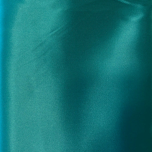 Teal Poly Satin: 5 yds