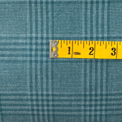 Blue & Green Plaid Wool Blend: 3 yds