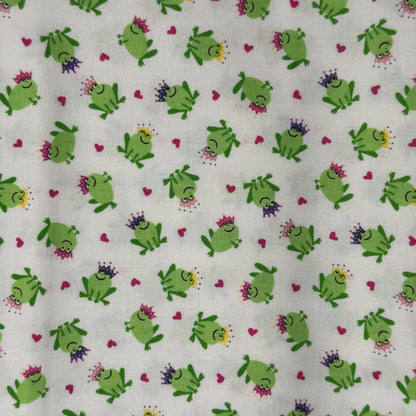 Princess Frog Cotton: 1.25 yds