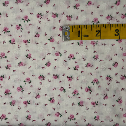 Pink Micro Floral Cotton: 2.5 yds