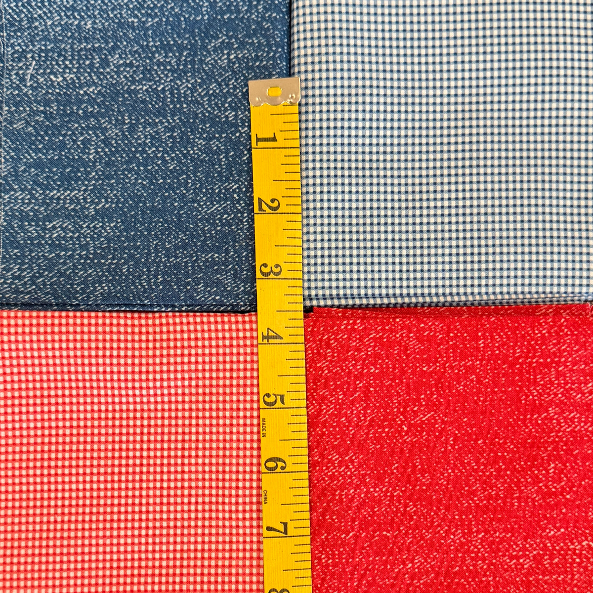 Blue & Red Half-Yard Cotton Bundle