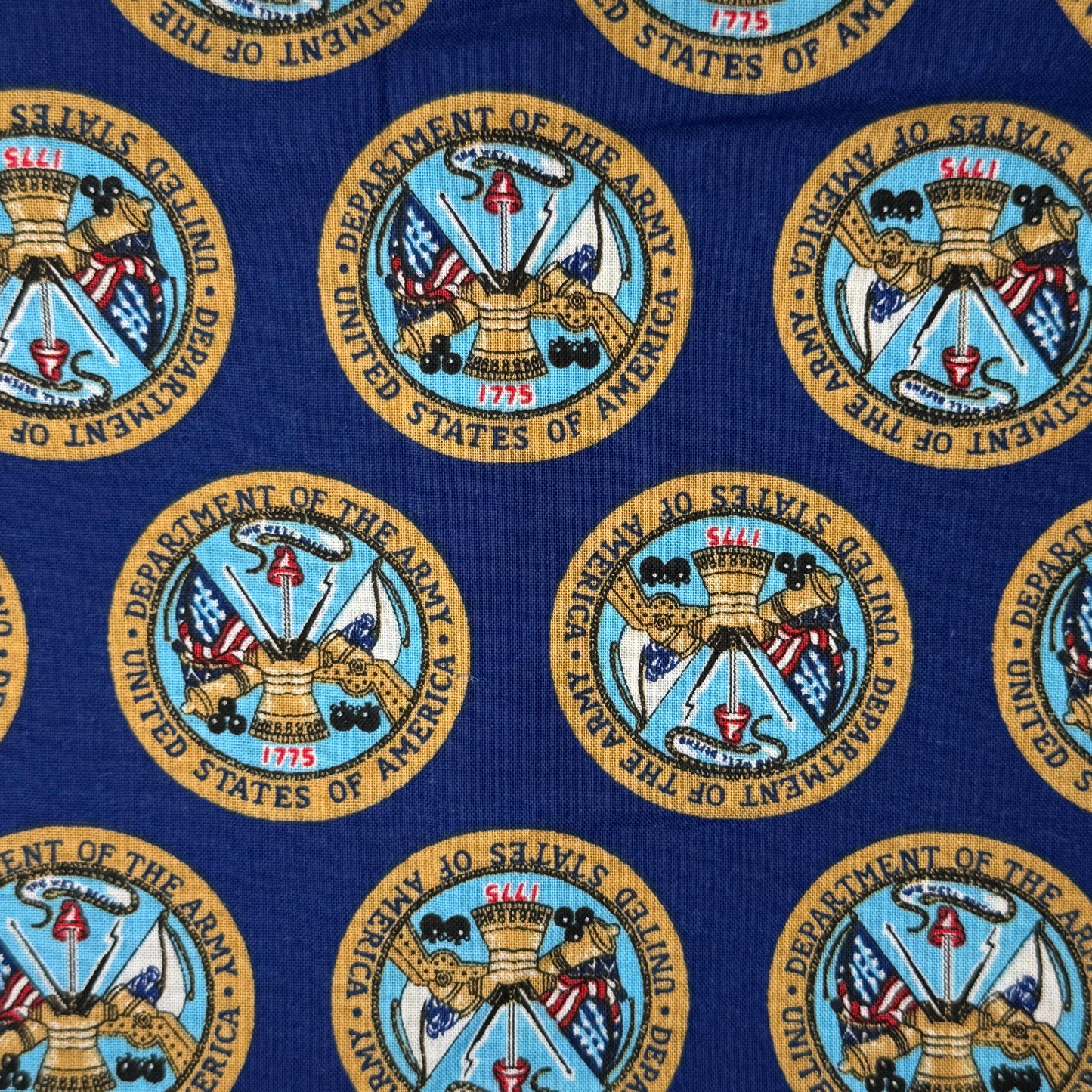 Army Emblem Cotton: 1.5 yds