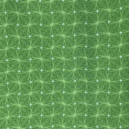Dancing Shapes Green Cotton: 2 yds