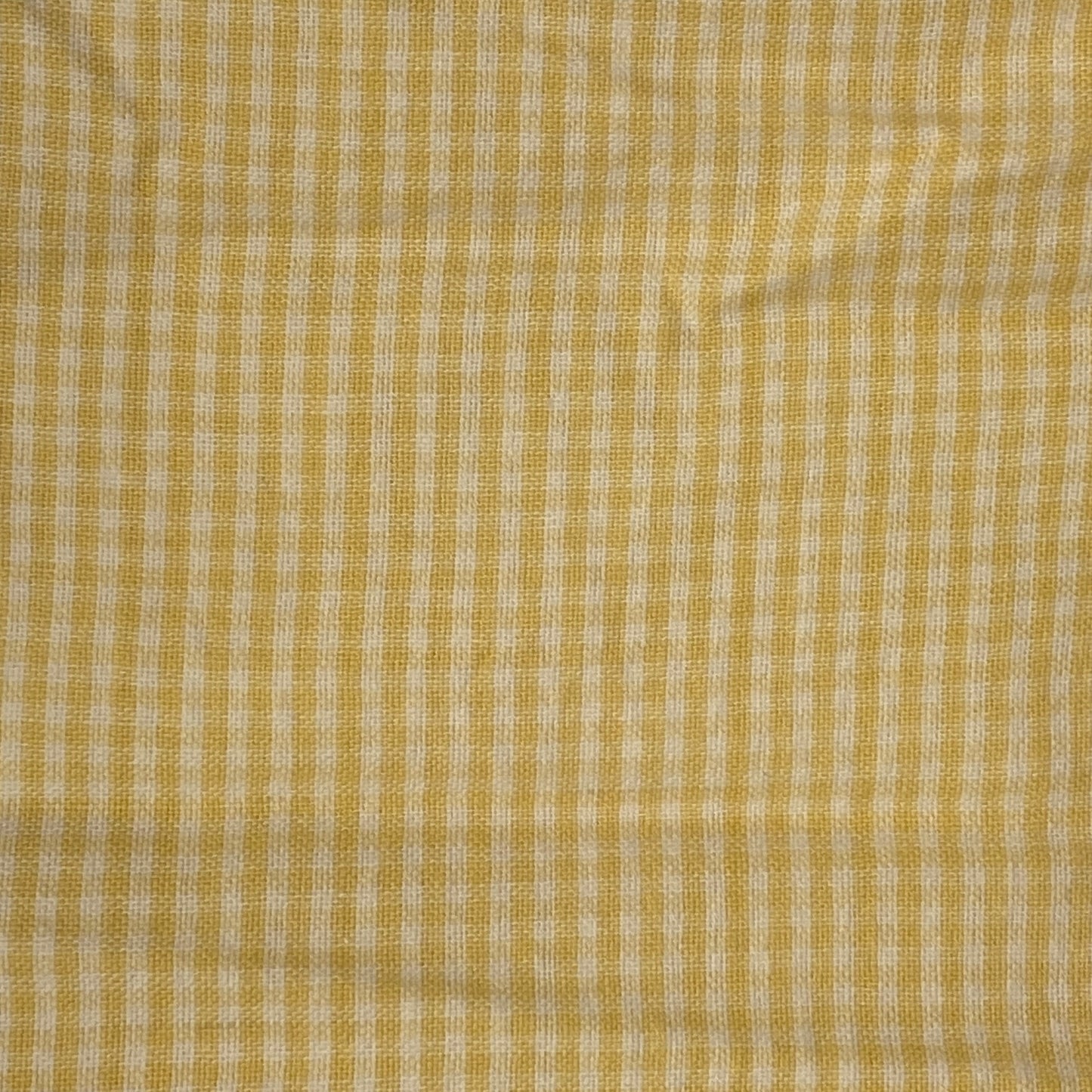 Light Yellow Gingham Cotton: 1 yd