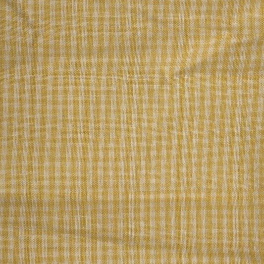 Light Yellow Gingham Cotton: 1 yd