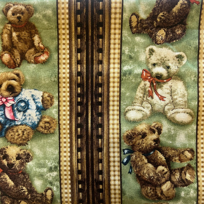 Striped Bears Cotton: 2 yds
