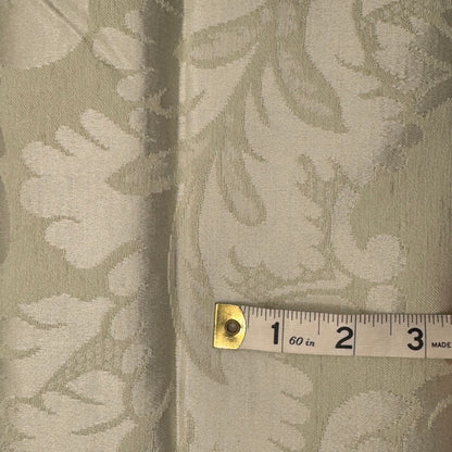 Ivory Floral/Foliage Damask Weave Home Decor Cotton/Poly Blend: 2 yds