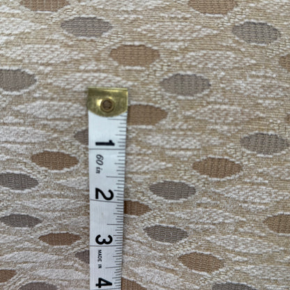 Upholstery Weight Tan Geometric Woven Cotton Chenille: 2.75 yds