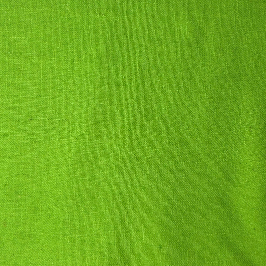 Lime Green Slubby Cotton: 5.5 yds