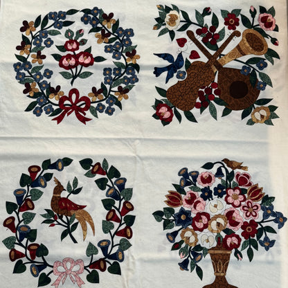 Fancy Floral Quilt Block Cotton: 1.25 yds