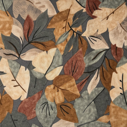 Muted Leaves Cotton: 1 yd