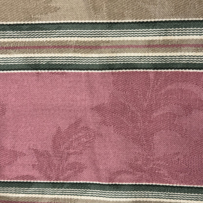 Muted Multicolor Stripe Print on Jacquard Weave Home Decor Cotton: 1.5 yds