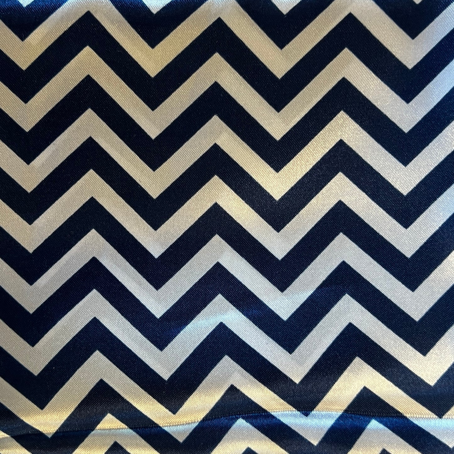 Blue Zigzag Polyester: 3 yds
