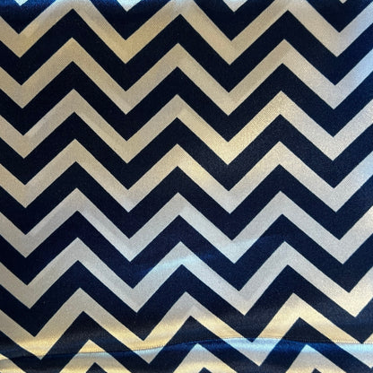 Blue Zigzag Polyester: 3 yds