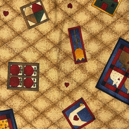 Quilted Panels Effect Cotton: 2 yds