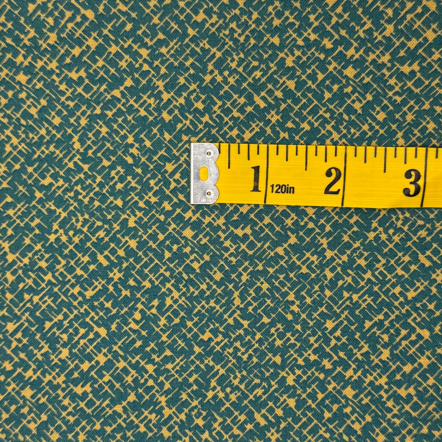 Green & Gold Abstract Cotton: 3 yds