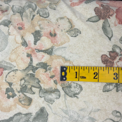 Faded Floral Cotton Blend Home Decor: 6 yds