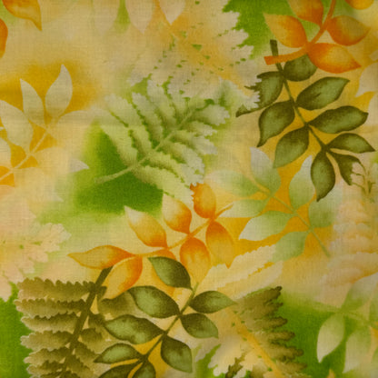 Pressed Leaves Cotton Blend: 2 yds