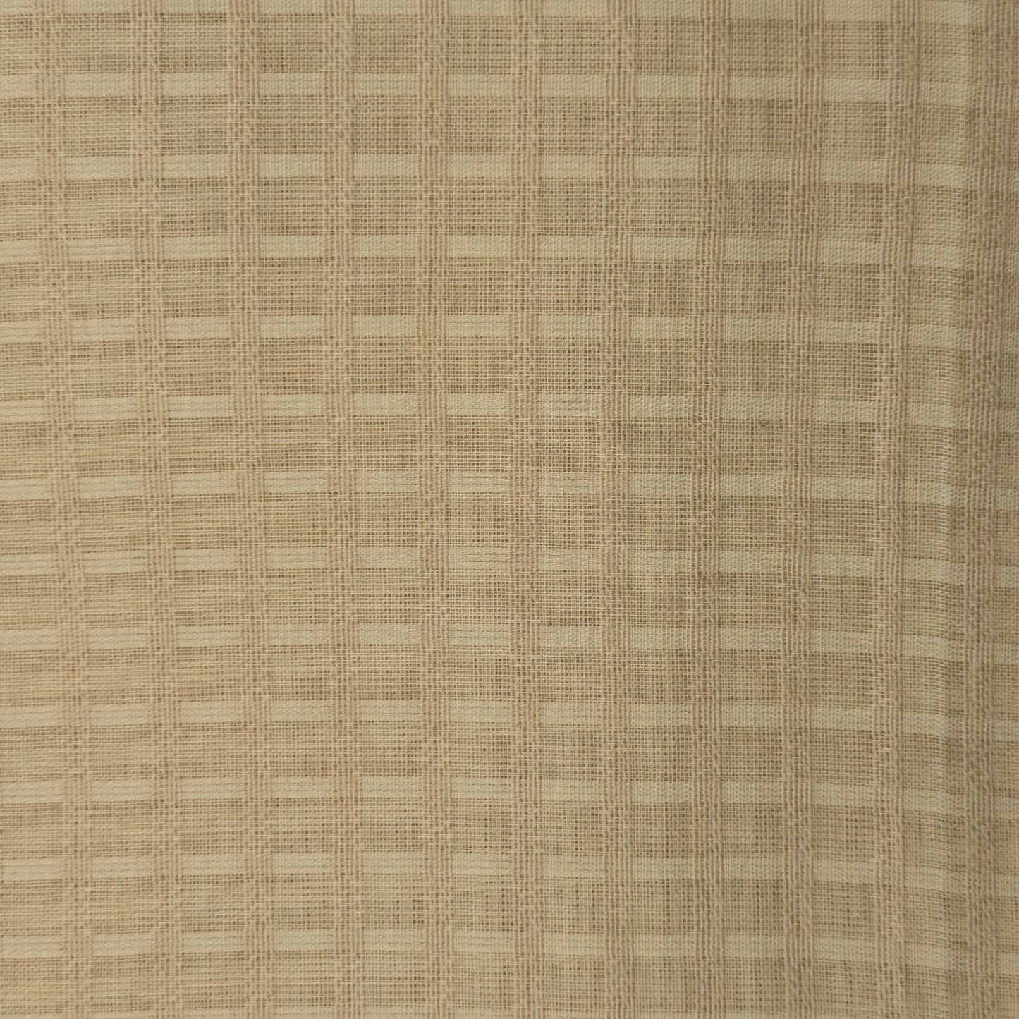 Sheer Ivory Woven Windowpane Check Cotton Blend: 1.5 yds