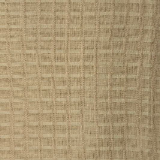 Sheer Ivory Woven Windowpane Check Cotton Blend: 1.5 yds