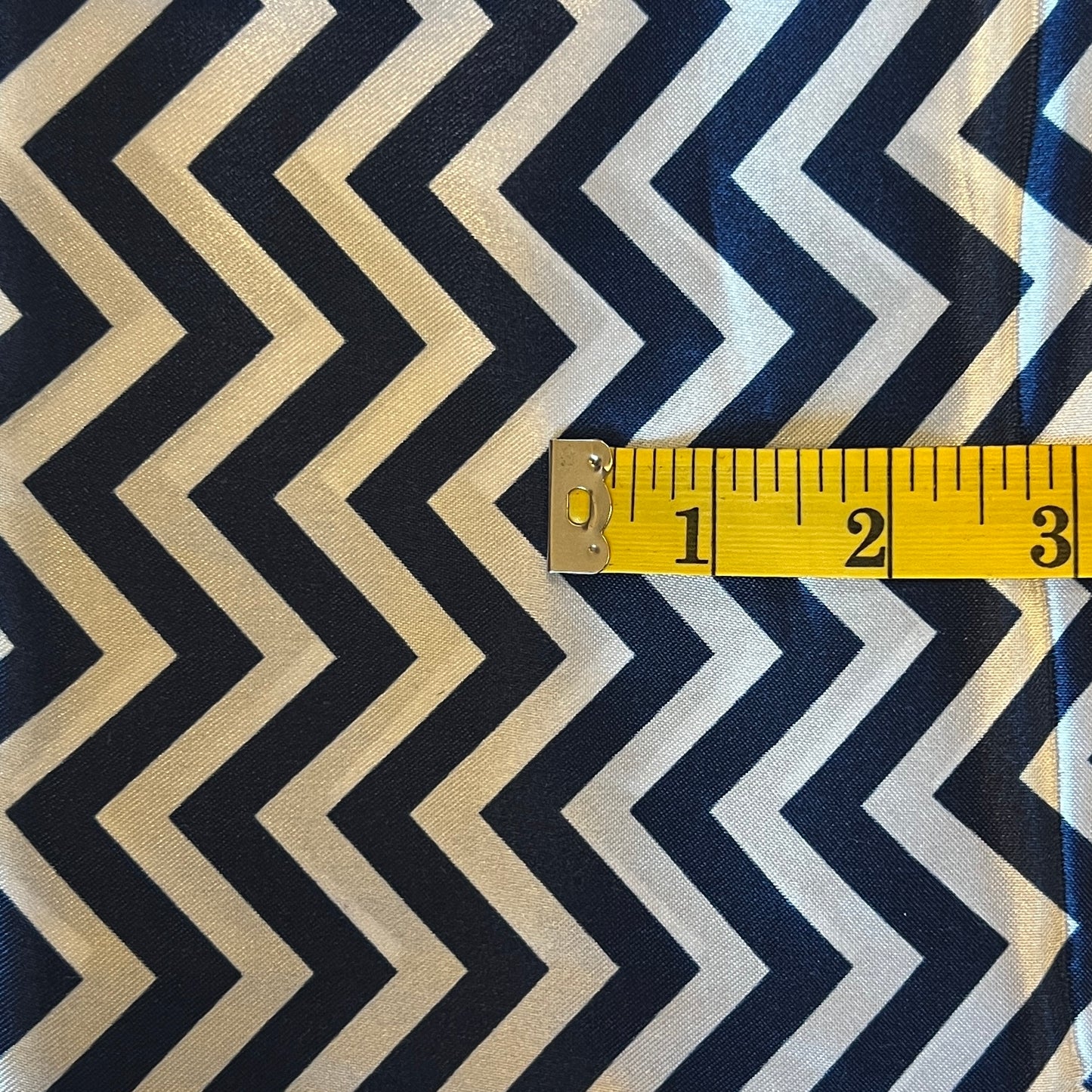 Blue Zigzag Polyester: 3 yds