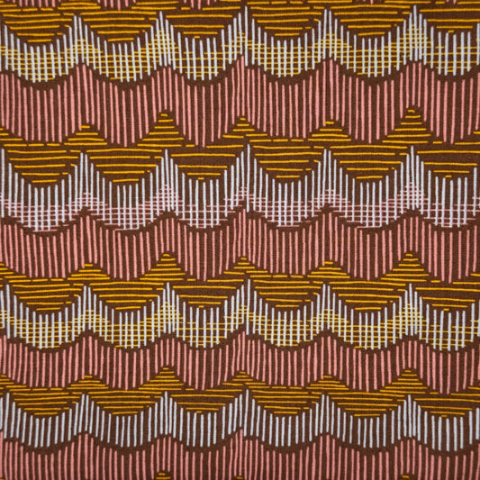 Sunset Waves Cotton: 3 yds