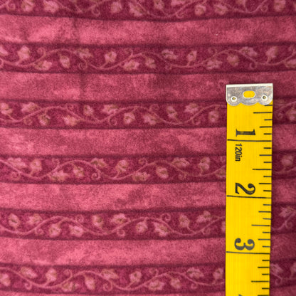 Mauve Striped Climbing Vines Flannel: 3.5 yds