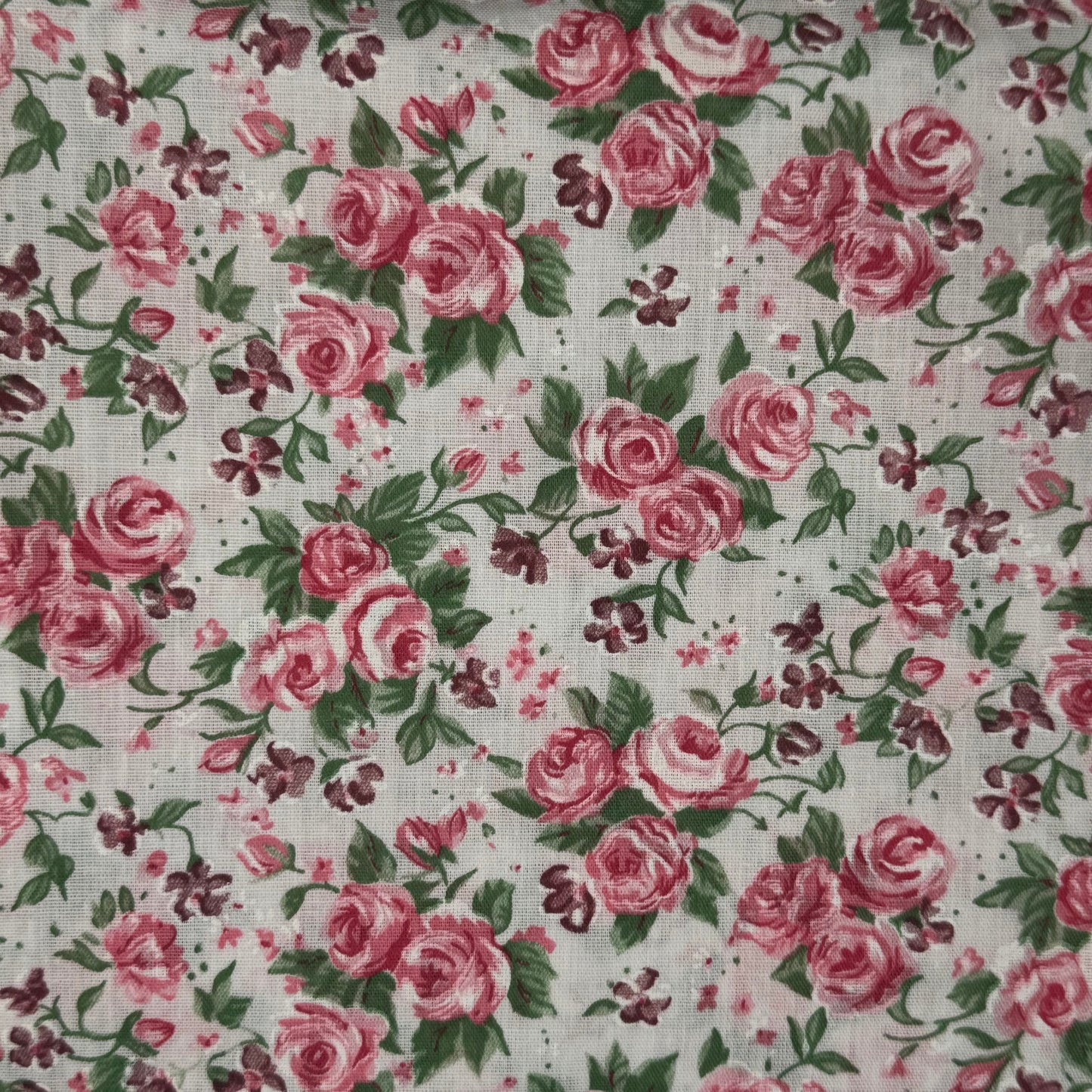 Pink & Mauve Floral Cotton Blend: 3 yds