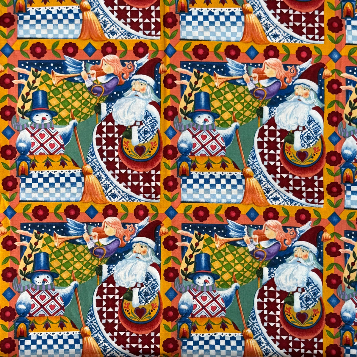 Quilted Winter Scene Cotton: 1 yd