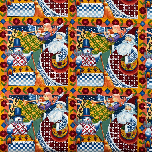 Quilted Winter Scene Cotton: 1 yd